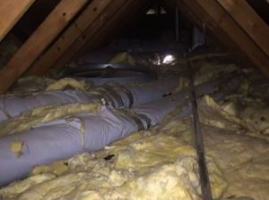 crushed ducts causing air restriction