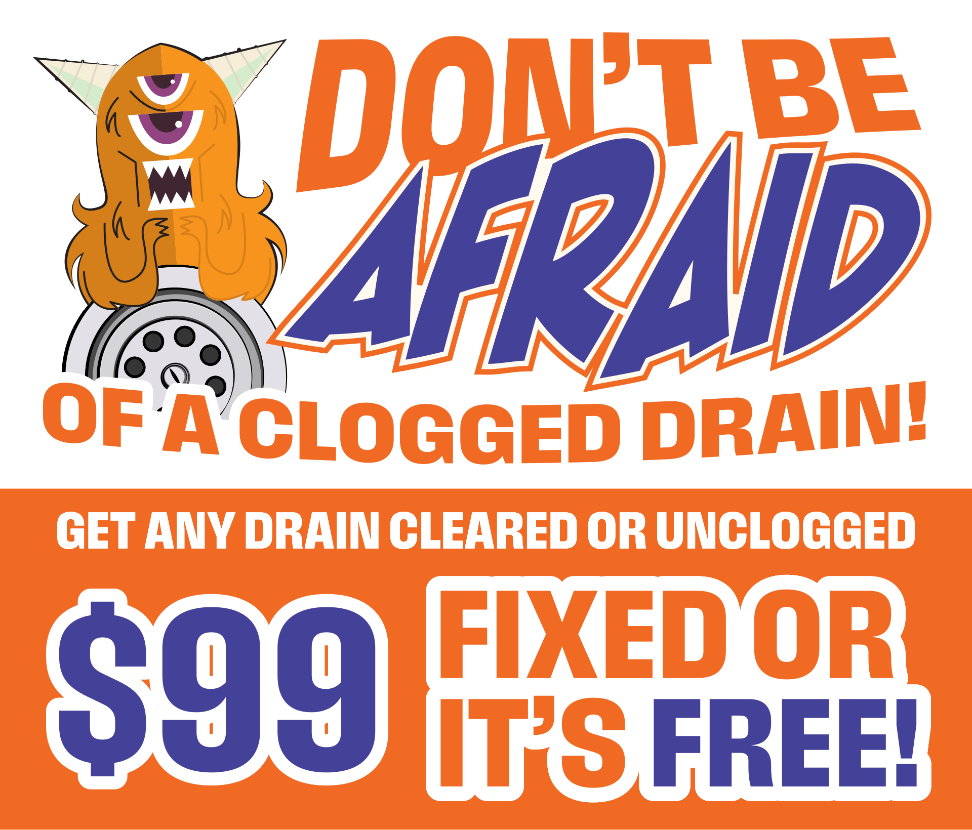 $99 Drain Cleaning, Fixed or It's Free - Bud Anderson Home Services