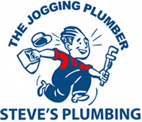 Steve's Plumbing logo with a cartoon technician on it.